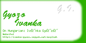 gyozo ivanka business card